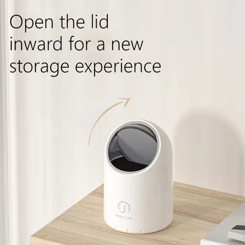 2L Desktop Induction Trash Can, Cute Mini Size with High Value Home Use Big Caliber Light-luxury High-end, Touchless Garbage Bin