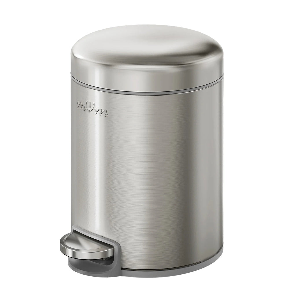 mVm Trash Can Stainless 3/5/12/20/30L Kitchen Step Trash Bin round trash can Stainless lid